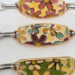 LOT OF 7 PIECES Floral Enamel Bracelet